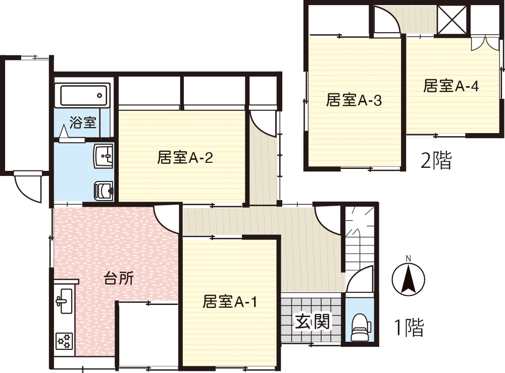 あさひA棟：間取り図