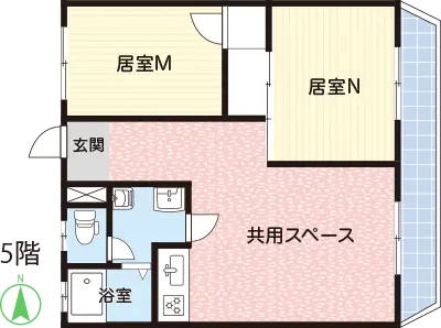 あさひE棟：間取り図