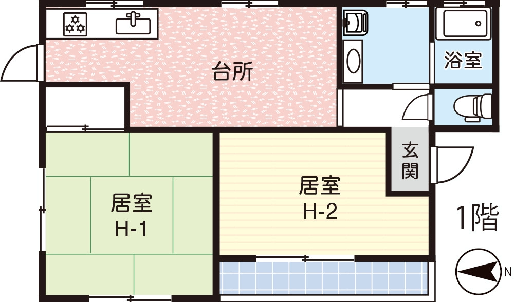 あさひH棟：間取り図