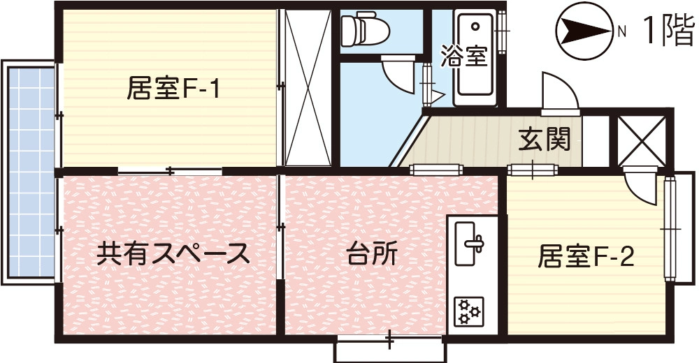 あさひF棟：間取り図