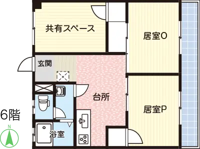 あさひG棟：間取り図